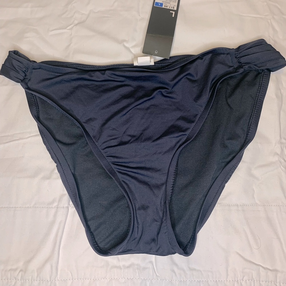 Size large bikini bottoms NWT Mossimo brand dark grey!